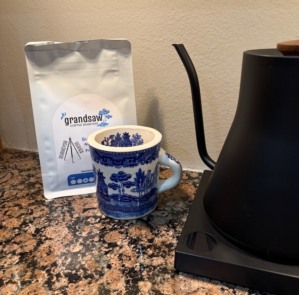 The porcelain mug that inspired Grandsaw - notice it in the first photo?